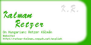 kalman retzer business card